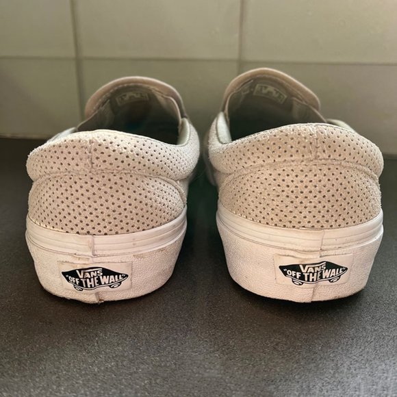 Vans Classic Slip On Perf Suede Silver Cloud - Picture 6 of 9